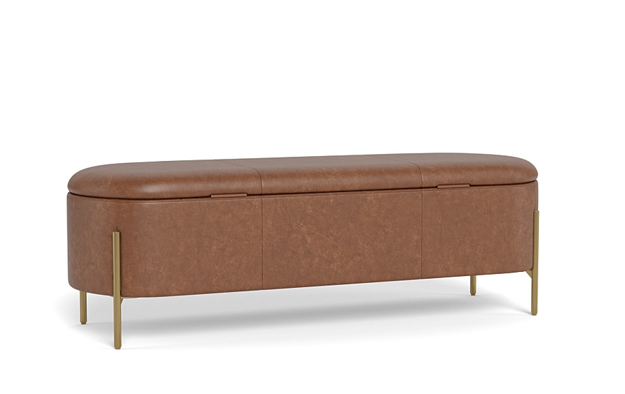 Fiona Leather Storage Bench - Image 3