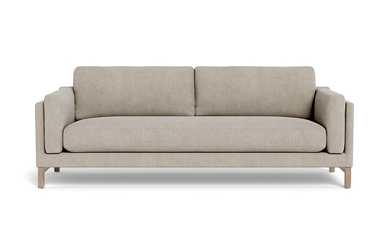 Gaby 2-Seat Sofa, 96"W x 36"D x 33"H, Standard Depth, Bench Cushion, White Wash Oak Leg, Down Alternative Fill - Image 0