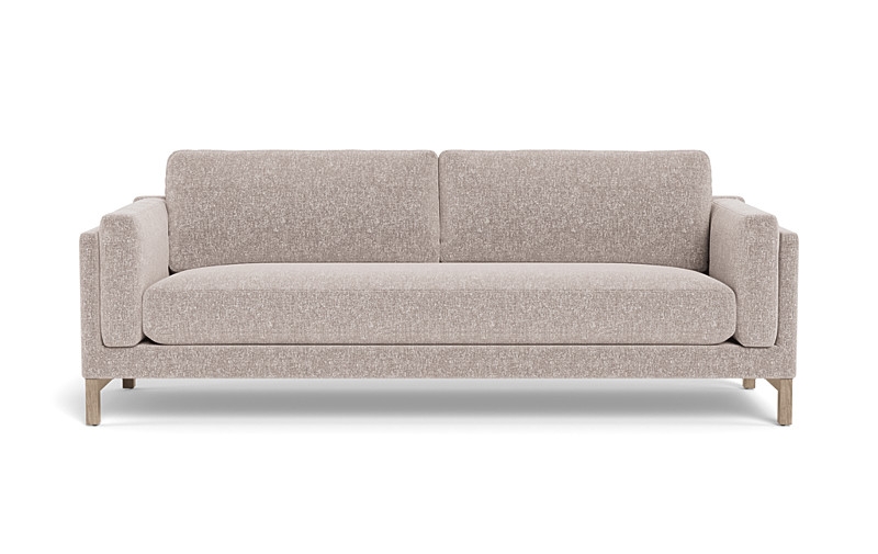Gaby 2-Seat Sofa, 96"W x 36"D x 33"H, Standard Depth, Bench Cushion, White Wash Oak Leg, Down Alternative Fill - Image 0