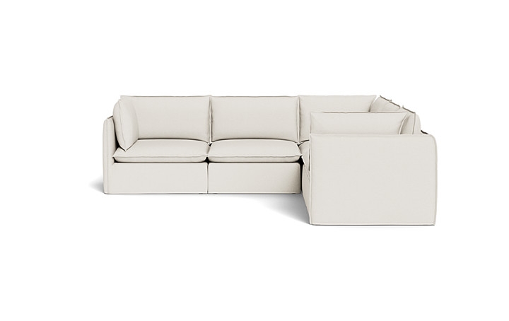 Josie Slipcovered Modular 5-Piece 4-Seat Corner Sectional - Image 4