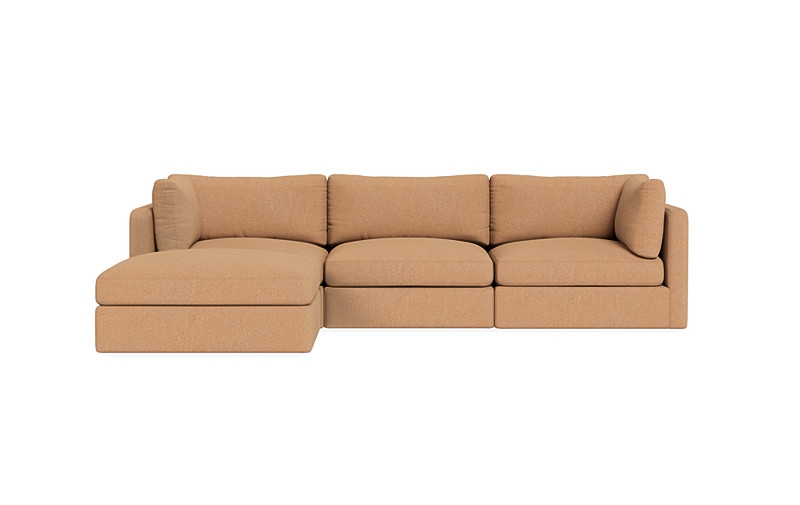 Tatum Leather Modular 3-Seat Chaise Sectional - Image 0