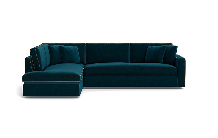 James 3-Seat  Bumper Sectional with Contrast Piping - Image 0