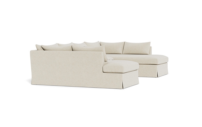 Sloan Slipcovered 3-Piece U-Bumper Sectional - Image 1