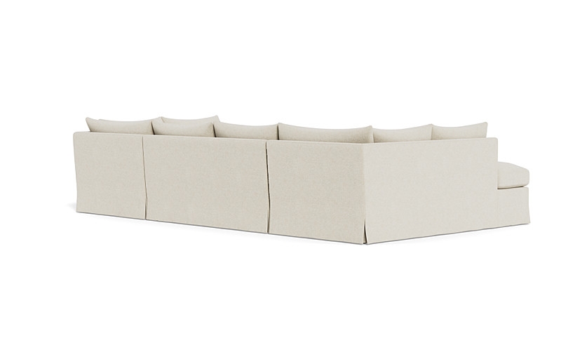 Sloan Slipcovered 3-Piece U-Bumper Sectional - Image 4