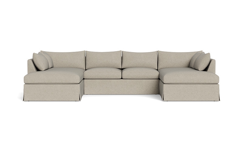 Sloan Slipcovered 3-Piece U-Bumper Sectional - Image 0