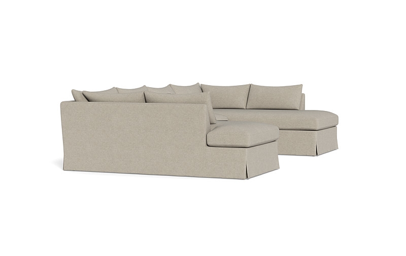 Sloan Slipcovered 3-Piece U-Bumper Sectional - Image 4