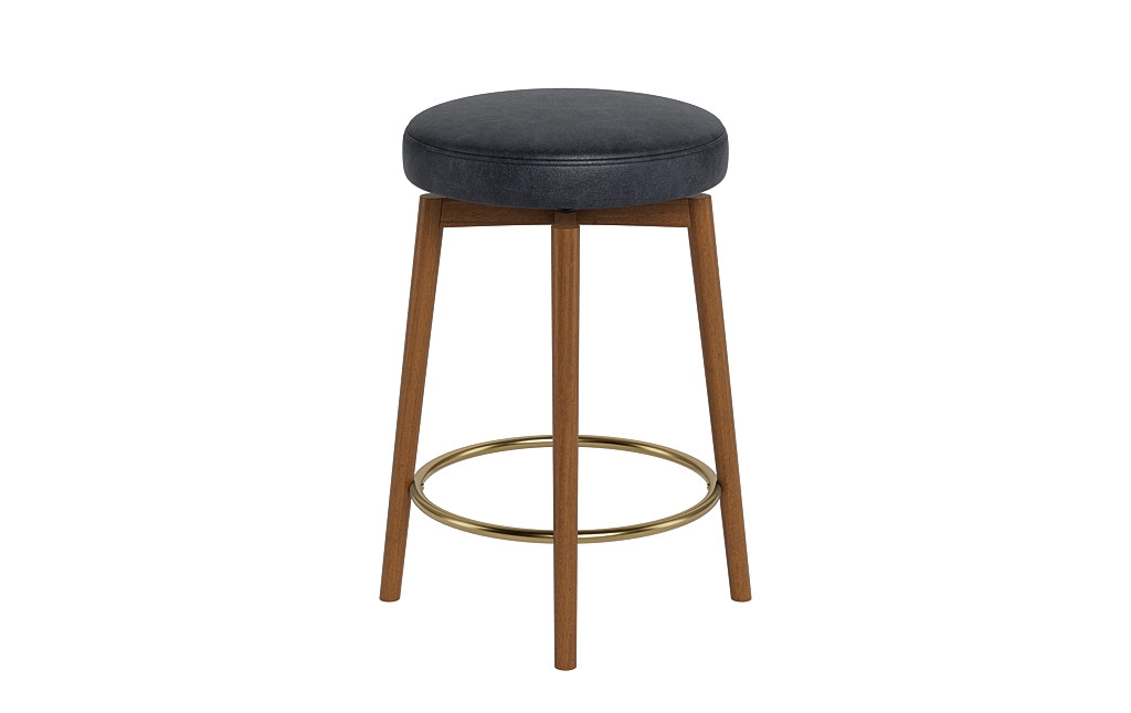 Caspine Leather Upholstered Counter Stool - Image 0