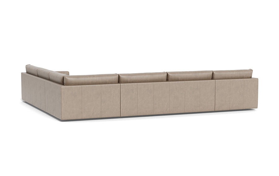 Lukas Leather 4-Piece 5-Seat Corner Chaise Sectional Left - Image 1