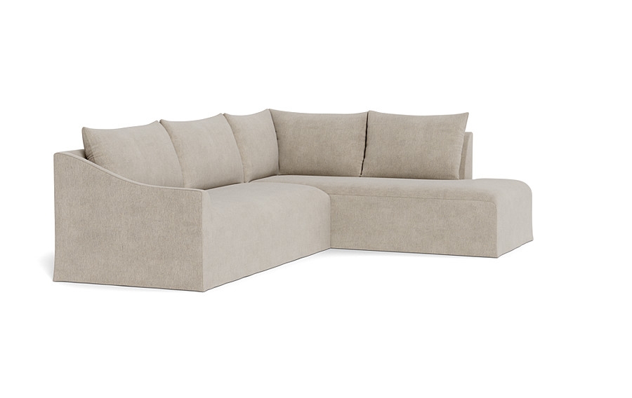 Dixon Slipcovered 3-Seat Right Bumper Sectional - Image 1