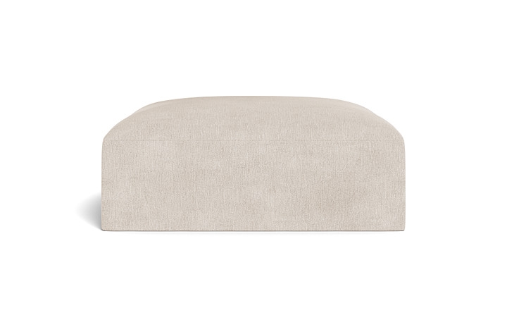 Simon Slipcovered Square Ottoman - Image 0