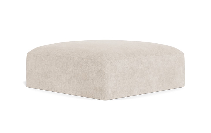 Simon Slipcovered Square Ottoman - Image 3