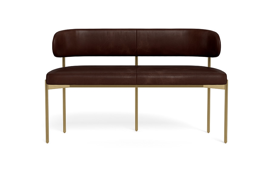 Hollis Leather Metal Framed Bench - Image 0