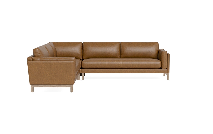 Gaby Leather 4-Seat Corner Sectional*Down alternative fill *Bench Cushion - Image 0