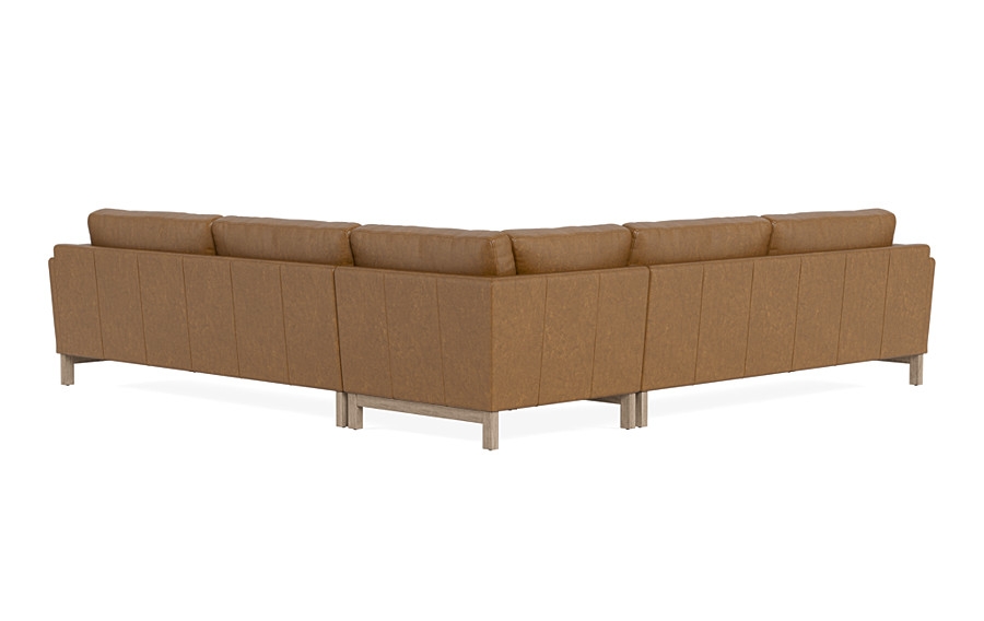 Gaby Leather 4-Seat Corner Sectional*Down alternative fill *Bench Cushion - Image 2