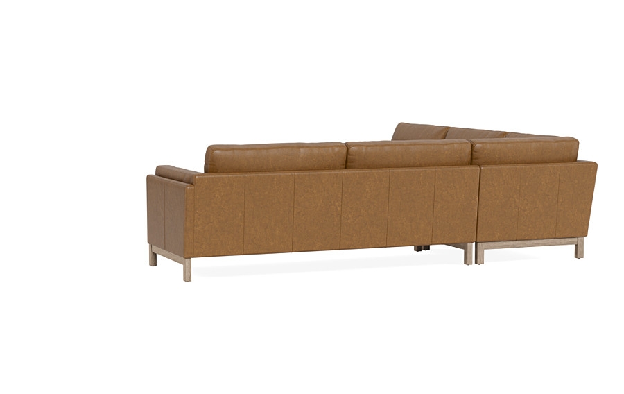 Gaby Leather 4-Seat Corner Sectional*Down alternative fill *Bench Cushion - Image 3