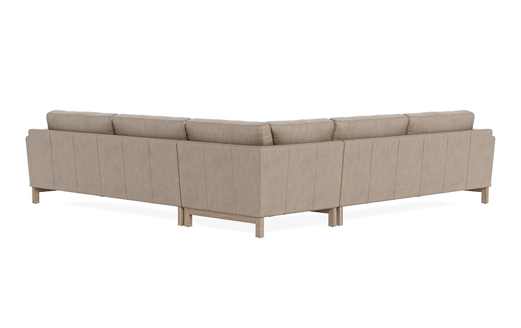 Gaby Leather 4-Seat Corner Sectional *Down Standard Blend *Bench cushion - Image 4