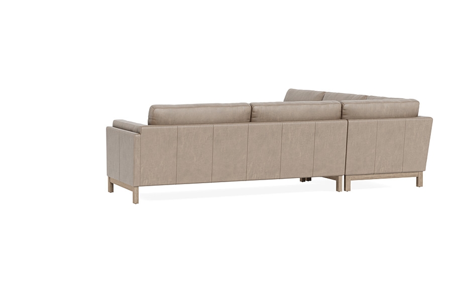 Gaby Leather 4-Seat Corner Sectional*Down alternative fill *Bench Cushion - Image 3