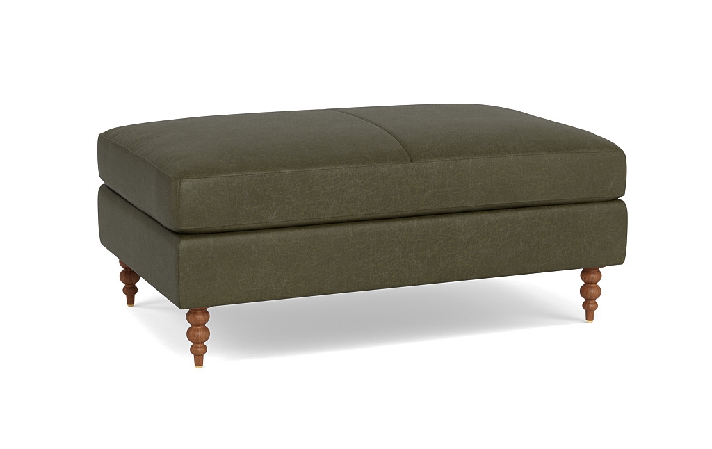Sloan Leather Ottoman - Image 1