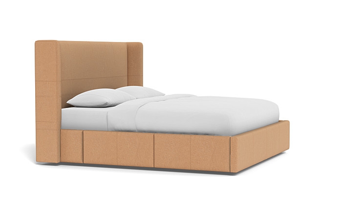 Graham Leather Upholstered Bed with Storage Option - Image 1