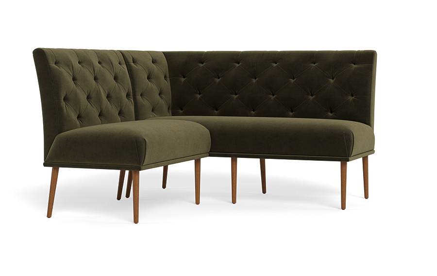 CUSTOM Dorian Upholstered Petite Right Banquette with Tufting Option - Image 1