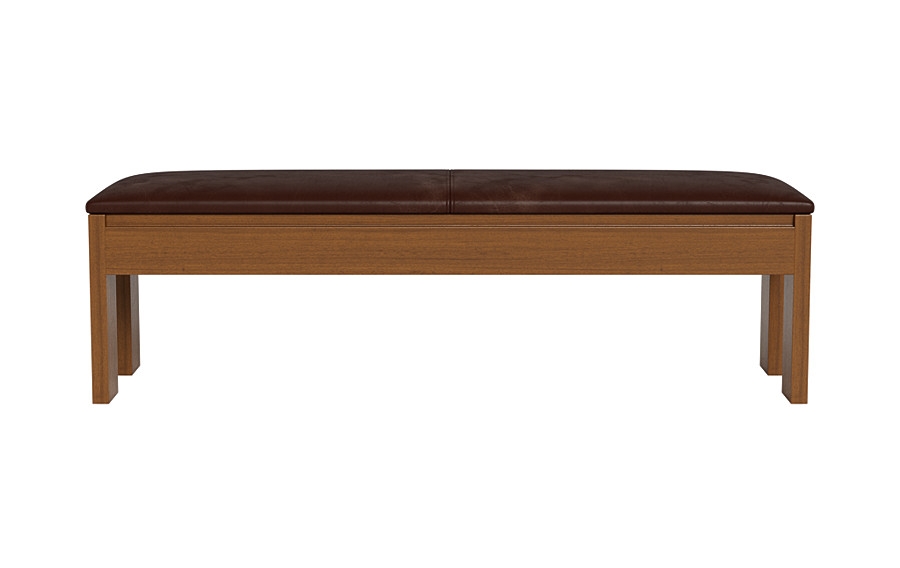 Cade Leather Wood Framed Upholstered Storage Bench - Image 0