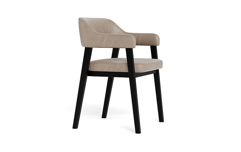 Selene Wood Framed Leather Upholstered Chair - Image 4