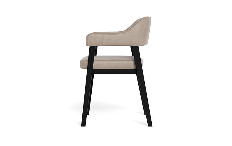 Selene Wood Framed Leather Upholstered Chair - Image 1