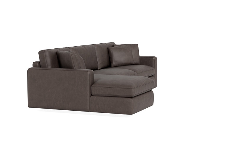James Leather 3-Seat Left Chaise Sectional - Image 4