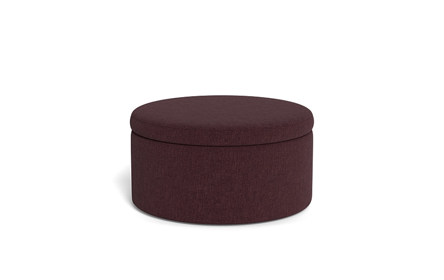 Colten Round Storage Coffee Table Ottoman - Image 1