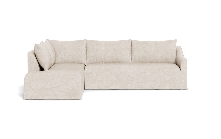 Dixon Slipcovered 3-Seat Left Bumper Sectional - Image 0
