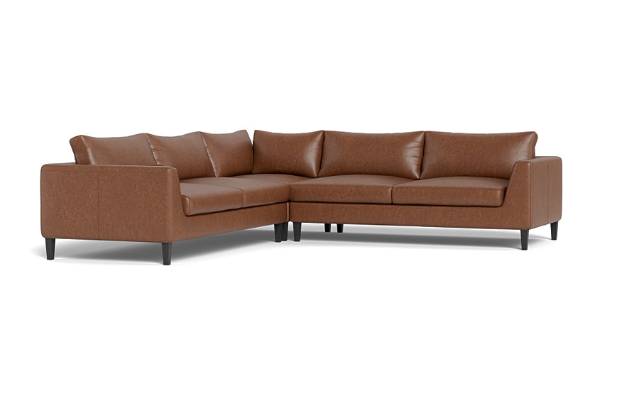 Asher Leather Corner Sectional Sofa - Image 3