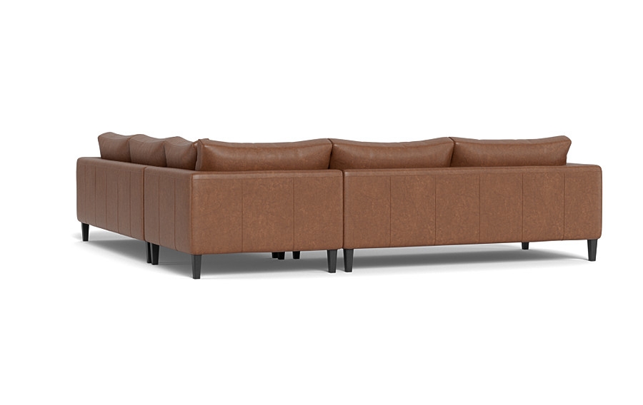 Asher Leather Corner Sectional Sofa - Image 4