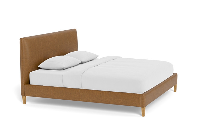 Lowen Leather Upholstered Bed with Tufting Option - Image 1