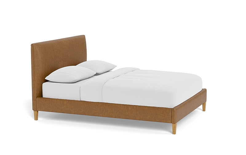Lowen Leather Upholstered Bed with Tufting Option - Image 2
