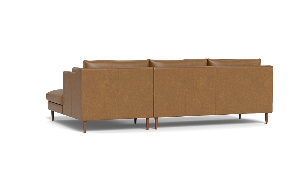 Caitlin Leather Right Chaise Sectional by The Everygirl® - Image 2