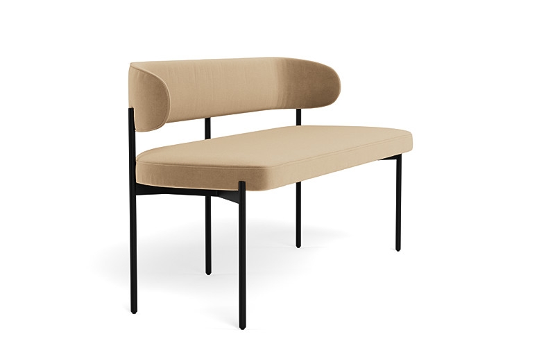 Hollis Upholstered Metal Framed Bench - Image 3