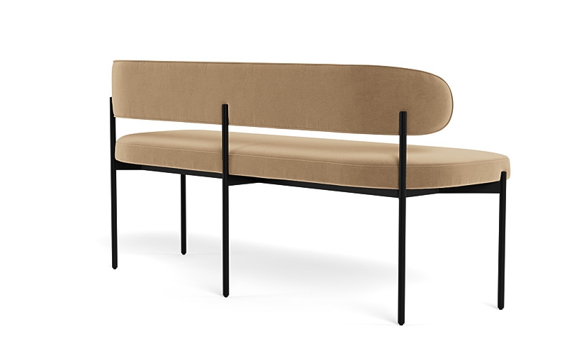 Hollis Upholstered Metal Framed Bench - Image 2