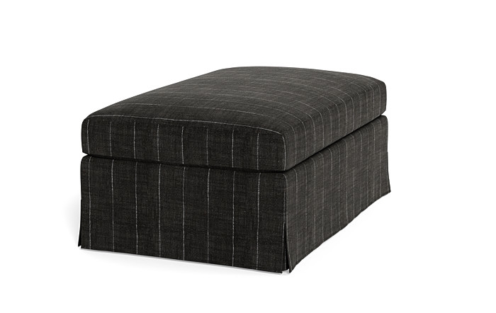 Sloan Slipcovered Ottoman - Image 1