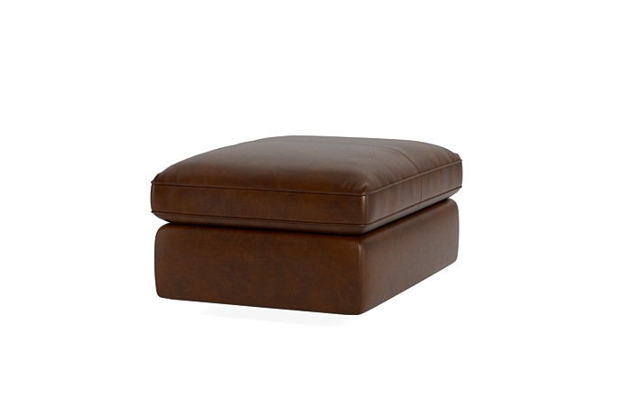 James Leather Square Ottoman with Storage Option - Image 4