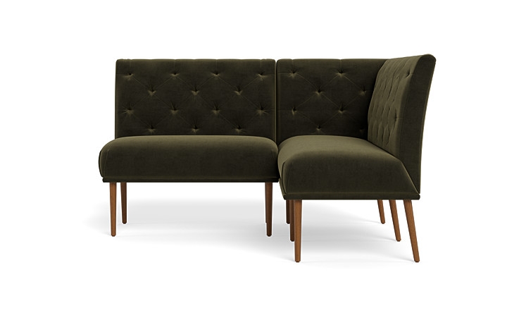 CUSTOM Dorian Upholstered Petite Right Banquette with Tufting Option - Image 0