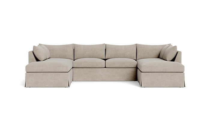 Sloan Slipcovered 3-Piece U-Bumper Sectional - Image 0