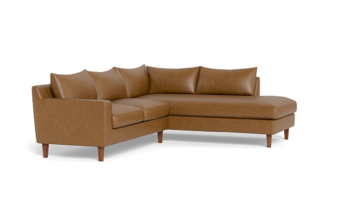Sloan Leather 3-Seat  Bumper Sectional - Image 2