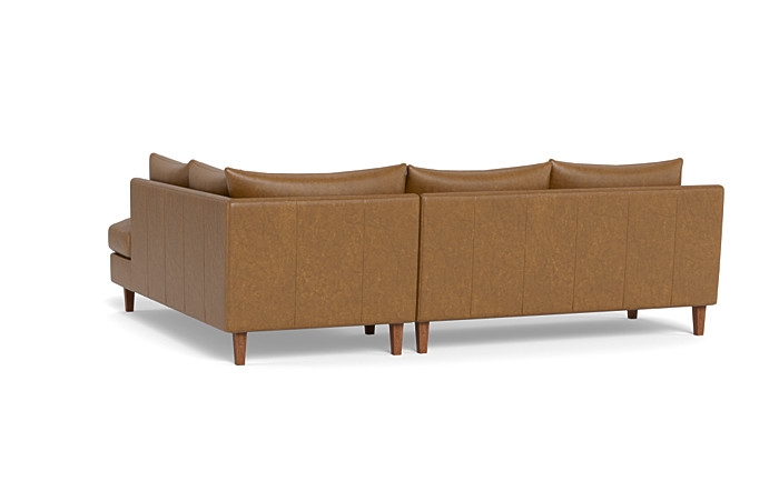 Sloan Leather 3-Seat  Bumper Sectional - Image 4