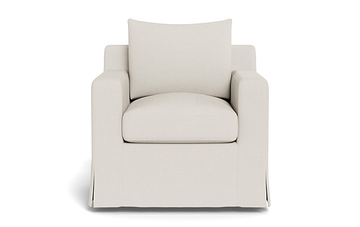 Sloan Slipcovered Swivel Chair - Image 0