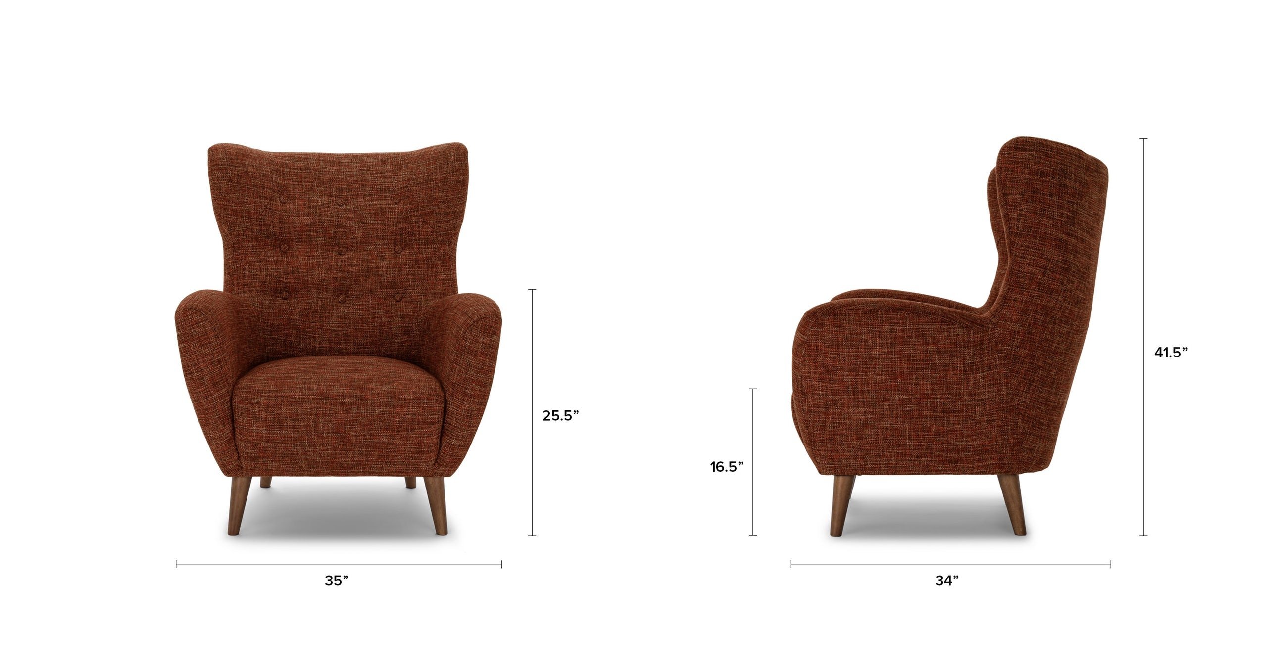 Mod Orange Spice Armchair - Image 5