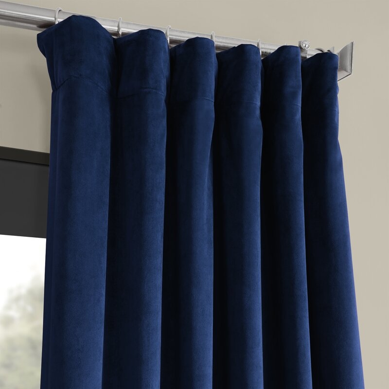 Albert Velvet Solid Blackout Thermal Rod Pocket Single Curtain Panel - Image 7