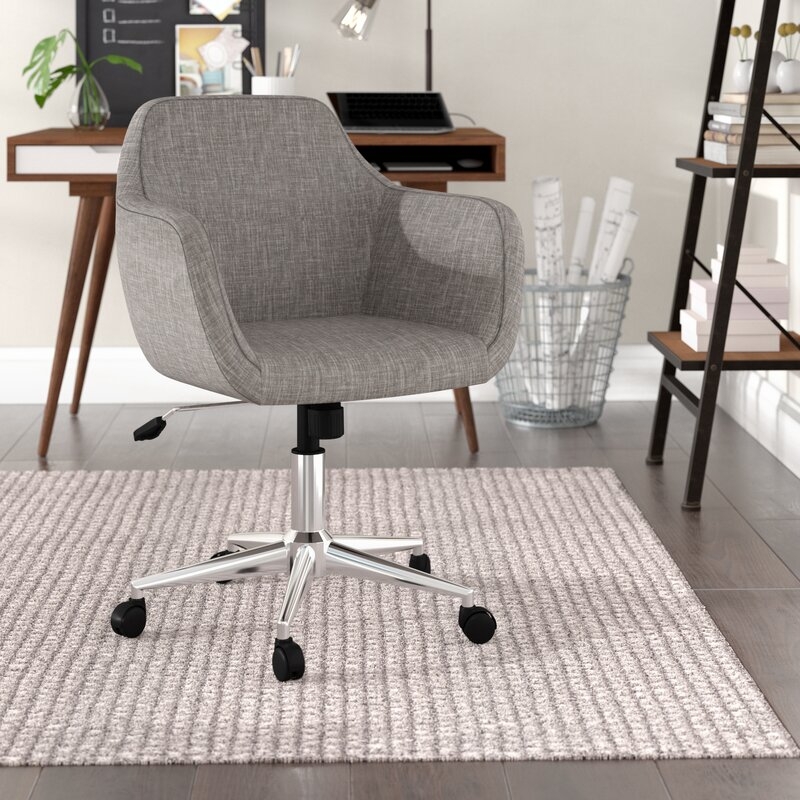 Rothenberg Upholstered Home Office Chair - GRAY - Image 4