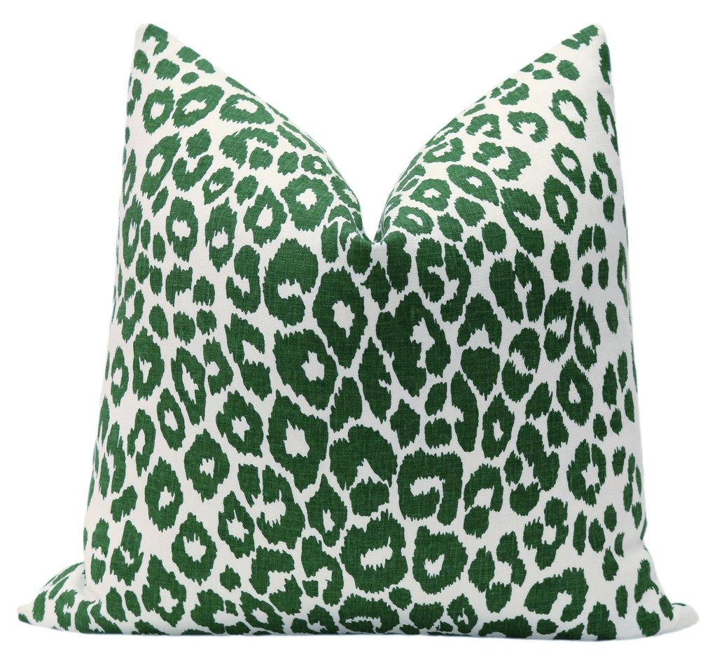 Iconic Leopard Print // Green - 18" x 18" - Image 0