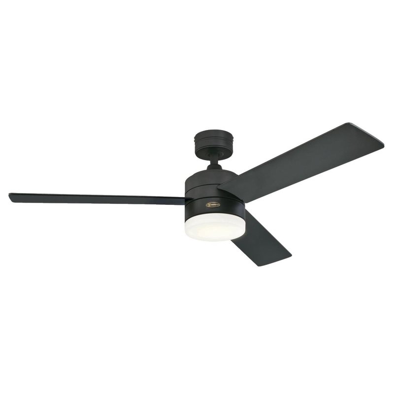 52" Luray 3 Blade LED Ceiling Fan with Remote, Light Kit Included - Image 0