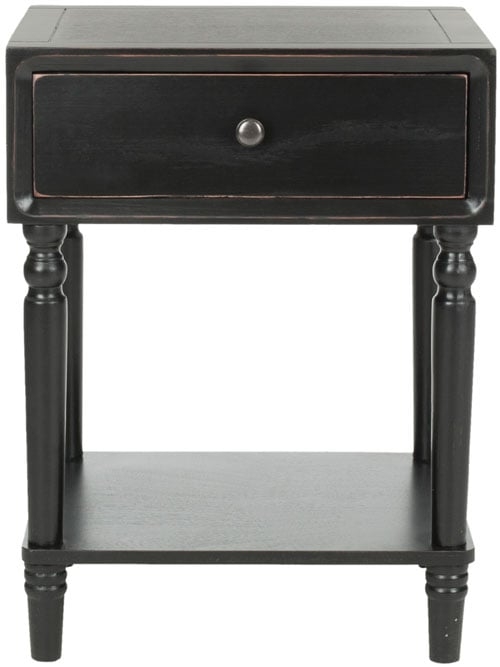 Siobhan Nightstand With Storage Drawer - Black - Arlo Home - Image 0